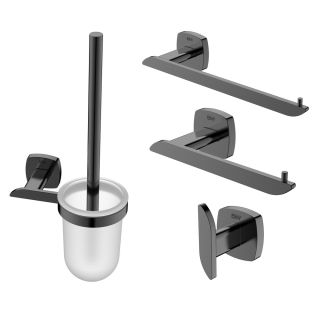 Комплект аксессуаров для ванной комнаты Black and White 7820GM Темно-серый