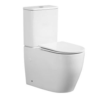 Унитаз-компакт Azario Bonelle AZ-1229A безободковый крышка-сиденье микролифт смыв торнадо белый