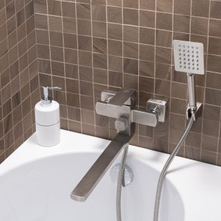 Смеситель для ванны с душем РМС SUS125-006EP нержавеющая сталь