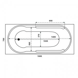 Акриловая ванна Bas Гоа 160x70 см