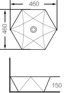 Раковина Grossman Color 46см белый GR-3029