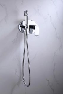 Смеситель встраиваемый с гигиеническим душем Grocenberg GB003 Хром