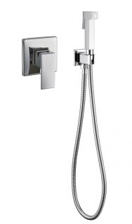 Смеситель встраиваемый с гигиеническим душем Grocenberg GB1001 Хром