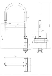 Смеситель для кухни под фильтр на магните GROCENBERG GB4098CR (Kerox Венгрия) Хром