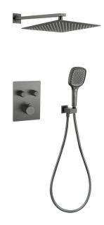 Душевая система скрытого монтажа Grocenberg GB5040BG с Термостатом Vernet (Франция) Графит