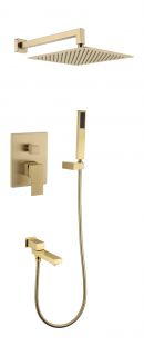 Душевая система скрытого монтажа Grocenberg GB5089MG-1 Матовое золото