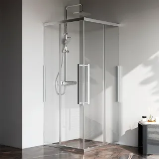 Душевой уголок AM.PM Func  W84G-403-9090-MT 90х90 см профиль хром