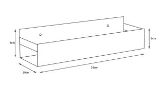 Полка подвесная Boheme Q 10965-SGM антрацит глянец