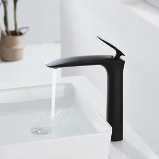 Смеситель для раковины Rose R1111H чёрный матовый