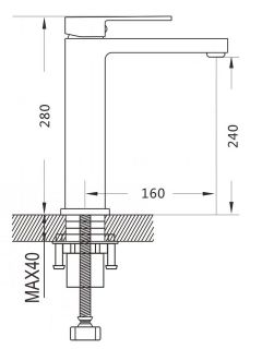 Смеситель для раковины Shevanik S9611H чёрный