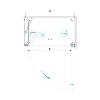 Душевой уголок RGW HO-045-1B (HO-011B + Z-060-2B + O-204B) 3506045160-014 60x100см чёрный