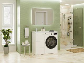 Напольная тумба под раковину Brevita Grafit УТ000015079 40 см белый