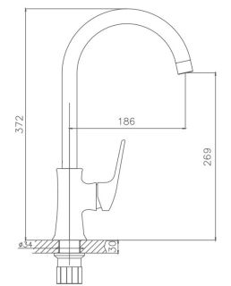 Смеситель для кухни Haiba HB70165 хром