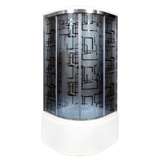 Душевая кабина Deto BМ4510 с гм. и эл. BLACK 100х100х220 см