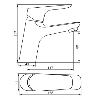 Смеситель для раковины Damixa Jupiter 770210301 черный