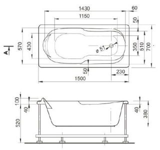 Veedi Ванна акриловая Iva 13415070 150х70