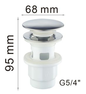 Донный клапан Haiba HB65-4 хром