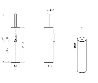 Туалетный ёршик в комплекте Wonzon & Woghand WW-V4601-MW белый матовый