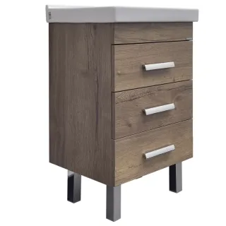 Тумба с раковиной Comforty Никосия 00-00018024 50 см дуб темный