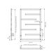 Полотенцесушитель электрический Indigo Delos DGD80-50GNSRt 80x50 см оружейная сталь