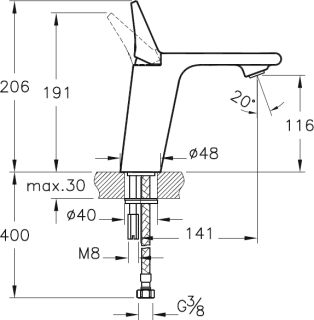 Смеситель для раковины VitrA Memoria  A42329