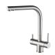Смеситель для кухни Swedbe Selene Plus K8144K в комплекте с фильтром Аквафор Кристалл нержавеющая сталь