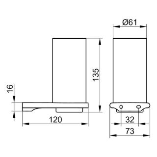 Держатель стакана Keuco Edition 11550139000 хром