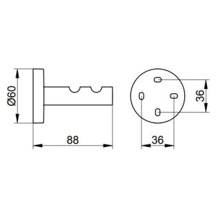 Крючок для полотенца Keuco Edition 90 19015010000 двойной