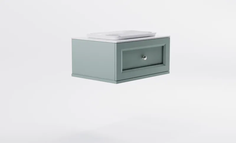 Тумба с раковиной Astra-Form Классик 4631177714047 80 см зелёный матовый