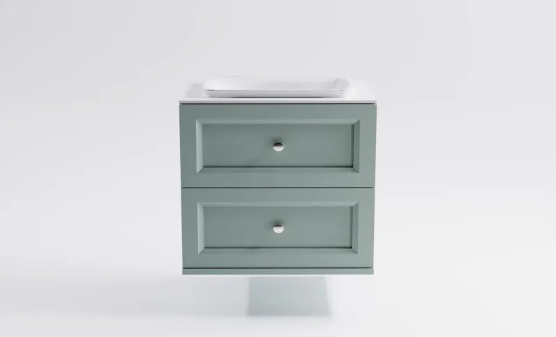 Тумба с раковиной Astra-Form Классик 4631177714283 80 см зелёный матовый
