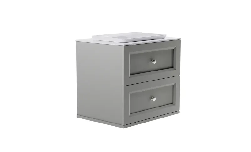 Тумба с раковиной Astra-Form Классик 4631177714306 80 см серый матовый