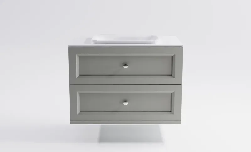 Тумба с раковиной Astra-Form Классик 4631177714368 90 см серый матовый