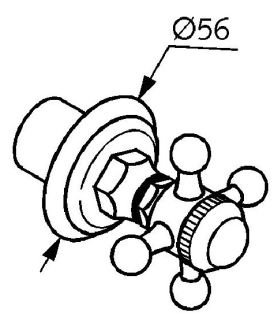 Встраиваемый вентиль Kludi 1926 позолоченный 518154520
