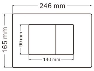 Кнопка смыва ABBER AC0120MW белый матовый