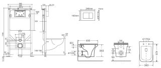 Раковина-чаша CeramaLux 9359 белая 35 см