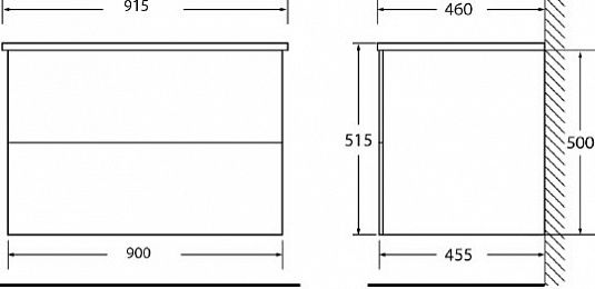 Тумба под раковину BelBagno подвесная 90x50см Rovere Nature ETNA-900-2C-SO-RN-P
