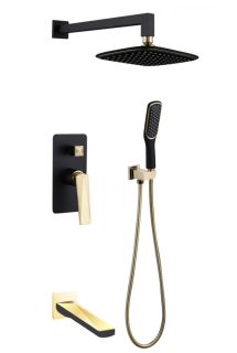Душевая система Boheme Venturo 384-B-2 чёрный/золото