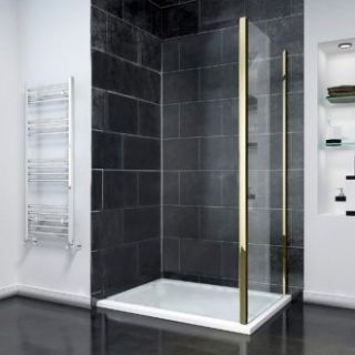 Боковая панель Veconi KP-14G, 1000x1950, Золото брашинг, стекло прозрачное