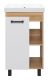 Напольная тумба под раковину Misty Крафт 50см белый/дуб крафт золотой