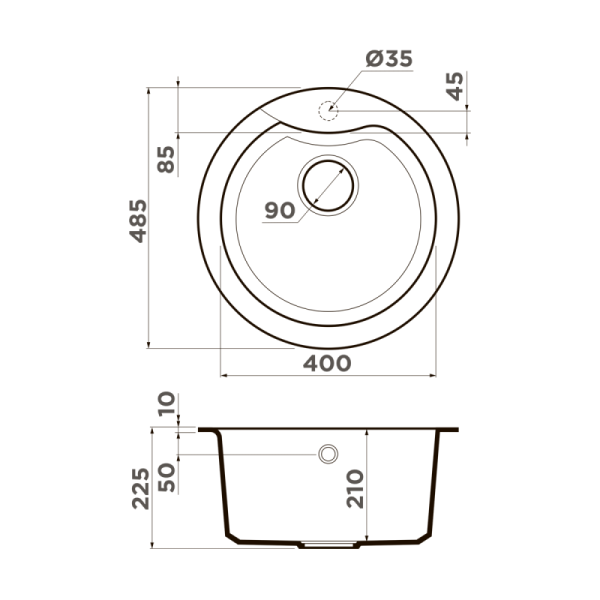 Мойка кухонная Omoikiri Yasugata 48R-GR leningrad grey