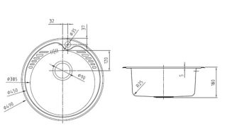Кухонная мойка IDDIS Suno SUN49S0i77S с сифоном 49см сталь