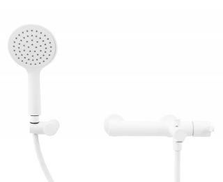 Смеситель для ванны и душа Cezares LEAF-VD-L-BIO белый матовый