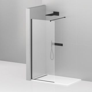 Душевая перегородка CEZARES LIBERTA-L-1-110-120-C-NERO кронштейн 120см