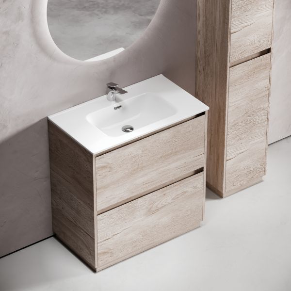 Тумба напольная под раковину Sancos Libra Floor LB80FEG 80 см дуб галифакс натуральный