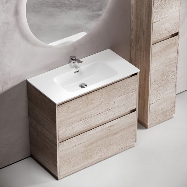 Тумба напольная под раковину Sancos Libra Floor LB90FEG 90 см дуб галифакс натуральный