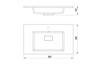 Раковина на тумбу Style Line Line СС-00002454 80 см белый