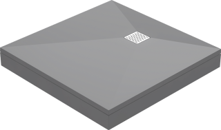 Поддон литьевой GOOD DOOR Essentia ГРАФИТ 90x90 см