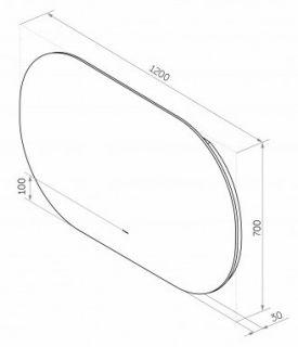 Зеркало с подсветкой Continent Fleur ЗЛП639 с бесконтактным сенсором 120см