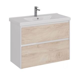 Тумба под раковину Lemark Combi LM03C100T-dub 100 см белый глянец