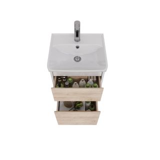 Тумба под раковину Lemark Combi LM03C45T-dub 45 см белый глянец